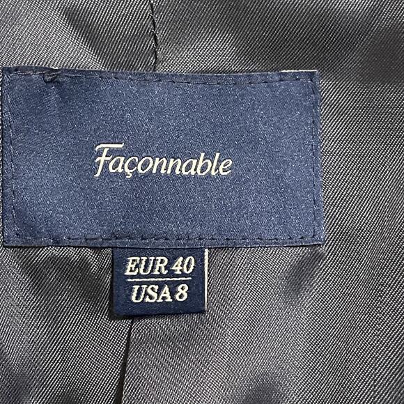 Faconnable Blazer Womens 8 Purple Wool Two Button Tailored Jacket EUR 40 France - Picture 3 of 8